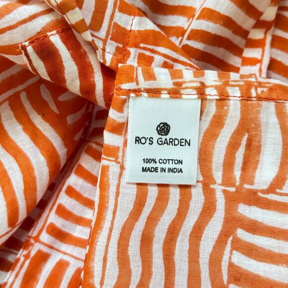 NWT Ro's Garden Tokyo Short Mini Dress Coverup Resort Boho Kurta Orange Basa XS - Picture 5 of 6